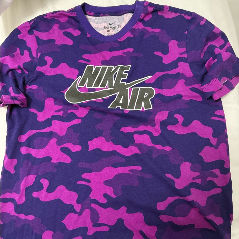 Nike Purple and Pink Camo T-Shirt